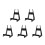5Pcs Black Acrylic Guitar Rest Floor Stand for Multi Instrument Use 5