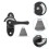 10Sets Black Stainless Steel Heavy Duty Push Latch for Doors Windows 11