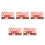 5Pcs Car Dashboard Temporary Parking Number Display Plate Pink ABS PVC 6