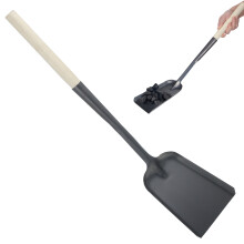 2Pcs Household Kitchen Stove Coal Ash Long Handle Wooden Grip