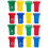 16Pcs Mini Desk Trash Cans Plastic Multi-Use Trash Container 7