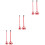 6Pcs Versatile Red Paint Mixing Sticks for Drill Concrete Mud Mixer 7