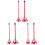 6Pcs Versatile Red Paint Mixing Sticks for Drill Concrete Mud Mixer 4
