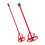 6Pcs Versatile Red Paint Mixing Sticks for Drill Concrete Mud Mixer 1