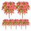 40Pcs Durable Pink Mini Tree Models for Train Scenery and DIY Decor 2