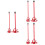 6Pcs Versatile Red Paint Mixing Sticks for Drill Concrete Mud Mixer 8