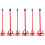 6Pcs Versatile Red Paint Mixing Sticks for Drill Concrete Mud Mixer 6