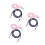 6Pcs Multi-Color Nylon Mitten Holders for Kids Adjustable Glove Clips 5
