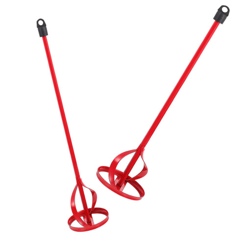 6Pcs Versatile Red Paint Mixing Sticks for Drill Concrete Mud Mixer 2