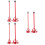 6Pcs Versatile Red Paint Mixing Sticks for Drill Concrete Mud Mixer 9