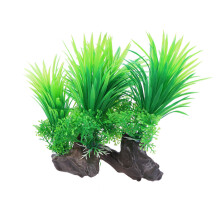 2Pcs Green Aquarium Plants Plastic Artificial Water Decoration