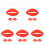 15Pcs Red Latex Funny Tricky Lips Cosplay Performance Props 4