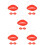 15Pcs Red Latex Funny Tricky Lips Cosplay Performance Props 9