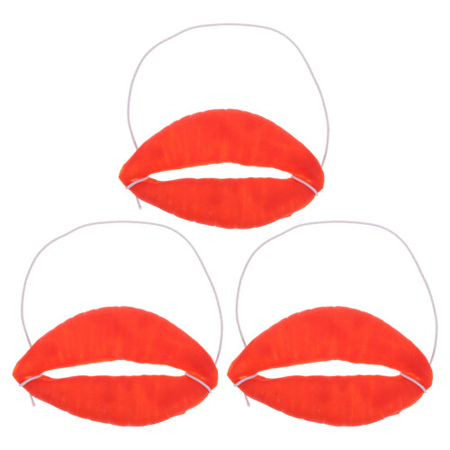 15Pcs Red Latex Funny Tricky Lips Cosplay Performance Props 2