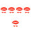 15Pcs Red Latex Funny Tricky Lips Cosplay Performance Props 6