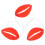 15Pcs Red Latex Funny Tricky Lips Cosplay Performance Props 2