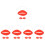 15Pcs Red Latex Funny Tricky Lips Cosplay Performance Props 7