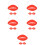 15Pcs Red Latex Funny Tricky Lips Cosplay Performance Props 8