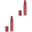 2Pcs Red Makeup Brushes Soft Dense Foundation Cosmetic Brush Set 5