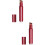 2Pcs Red Makeup Brushes Soft Dense Foundation Cosmetic Brush Set 9