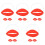 15Pcs Red Latex Funny Tricky Lips Cosplay Performance Props 5