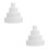 8Pcs White Foam Cake Props Lightweight for Bakery and Party Decor 3