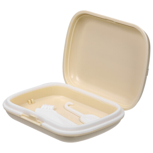 2St Praktische Retainer Houder Wit Ps Compact Voor Opslag 2