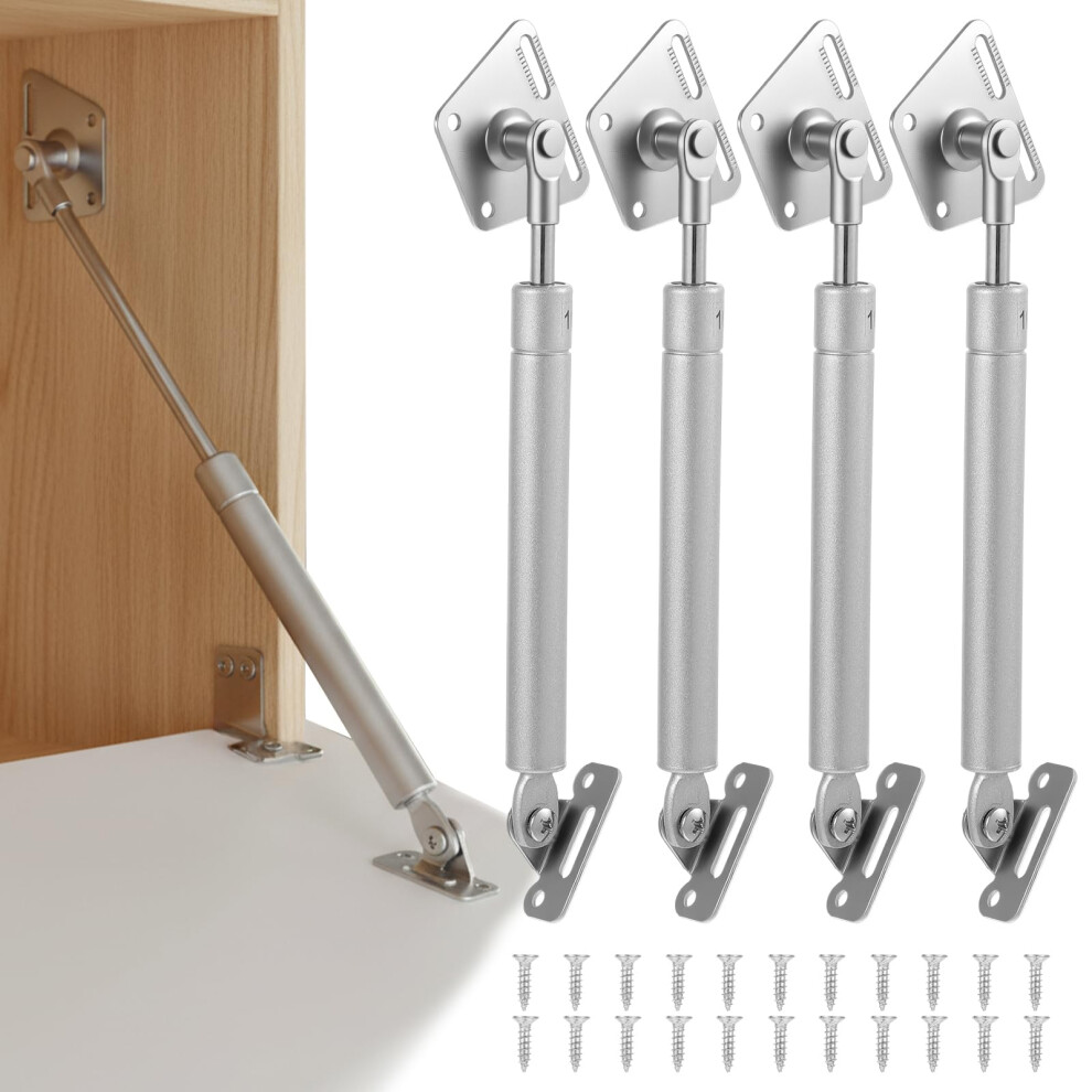 4 Pack 100N Drop Down Gas Struts Hinges For Cabinets And Flap Doors, Gentle Controlled Descent 9169991286471
