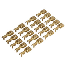 Terminales de laton de 6,3 mm conectores hembra de cable de pala, 20 piezas
