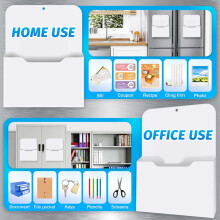 2-Pack Magnetische Vijlhouder - Papierhouder, Zakorganizer, Hangende Muurvijlorganisator, Kantoorbenodigdhedenopslag, Tijdschriftenpostorganizer voor