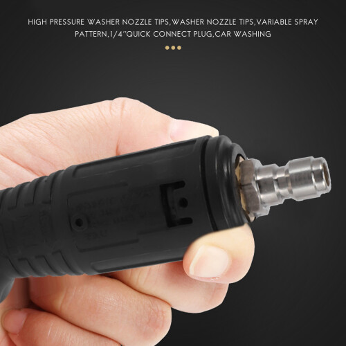 Auto Tool Adjustable High Pressure Washer Nozzle Tips,Variable Spray Pattern, 1/4inch Quick Connect Plug,3000 Psi Car Washing 2