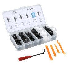 100 ST Universal Plast  Clips Auto Car Push Retainer Pin Nit Trim Clip Panel Auto Fastener Kit Sortiment+Verktyg