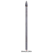 Lange Rotationsfeile aus Wolframstahl, Rotationsfräser-Set mit 6-mm-Schaft für Holzbearbeitung, Schnitzen, Gravieren, Polieren und Bohren
