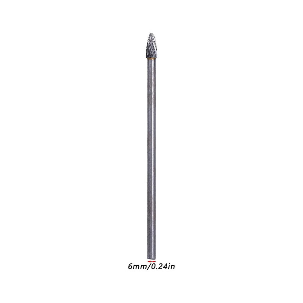 Rotary File Long Tungsten Steel,Rotary Burr Set With 6Mm Shank For Woodworking Carving Engraving Polishing Drilling 4852537339650