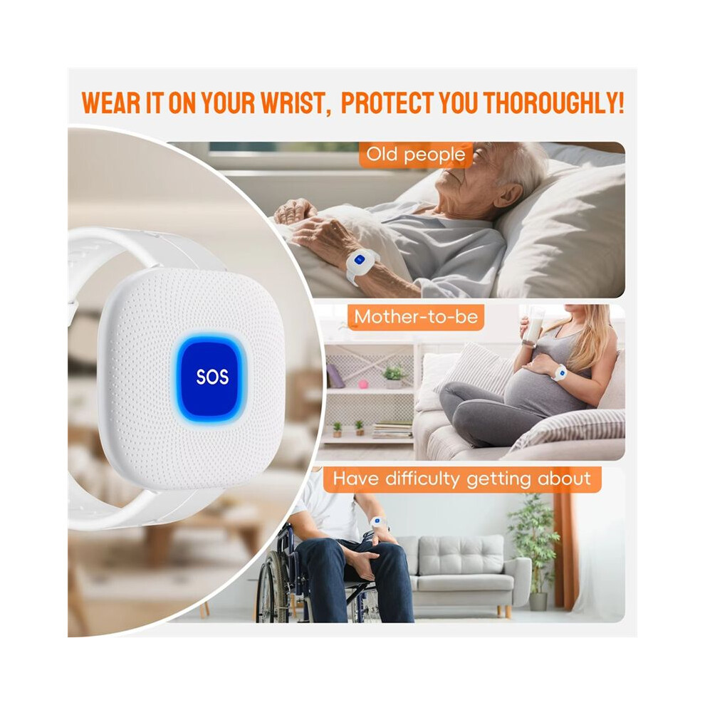 Spactz Tuyawifi Sos Emergency Panic Button For Elderly Alarm Sensor Home Burglar Alarm Falling Detector Security Alarm System B