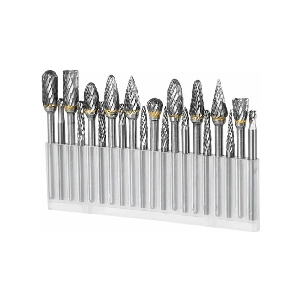 Carbide Burr Set 1/8 Inch Shank Die Grinder Rotary Tool Rasp Bits Accessories For Woodworking Drilling Carving Engraving 4852537387057