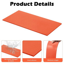 3Pcs Orange Color Silicone Hot Press Pads Foam Pressing Pads, Heat Accessories Silicone Heat Mat Supplies