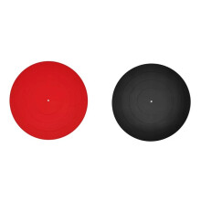 12 Inch Anti-Vibration Silicone Pad for LP Turntable, Non-Slip Rubber Mat for Enhanced Sound Quality and Stability Red
