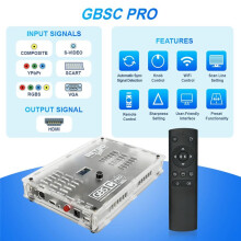 GBSC PRO Videokonverter Scart RGBS YPbPr VGA AV SV zu HDMI-kompatibler Video- und Audiokonverter für Retro-Spielkonsolen