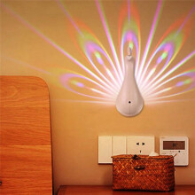 Peacocks Wall Light,Remote Control Peacocks Projection Desk Lamp,7 Color Adjustment Peacocks Projection Atmosphere Lamp