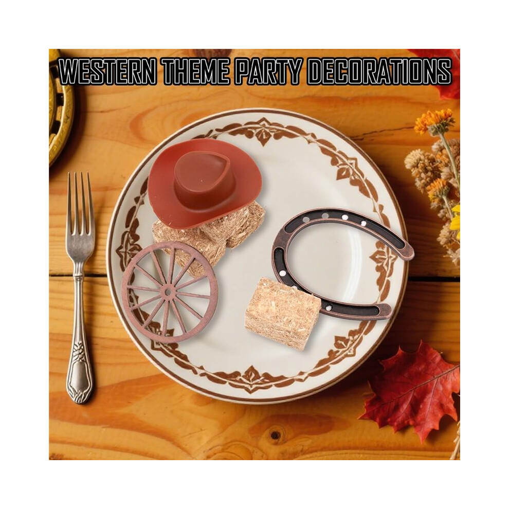 44Pcs Mini Cowboy Hat Cupcake Toppers, Tiny Cowgirl Hats For Crafts Party Shooters 4852693548101
