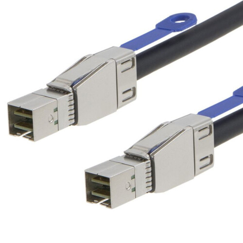 MinSAS Cable 4X SFF-8644 to SFF-8644 Cable Multilane Shielded Cage Cable Hard Disk Server Data Sync Transmission 1M 1