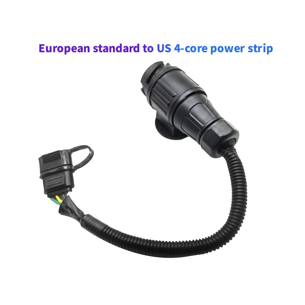 Trailer Conversion Plug Trailer Plug Adapter Eu 13 Way Round To Us 4 Way Connector Plug For Rv Trailer 4852367066412