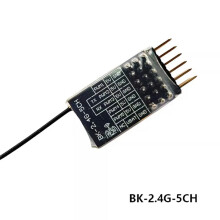 ELRS 2,4 GHz 5-Kanal PWM ExpressLRS-Empfänger mit 2 dBi 2,4-GHz-Kupferrohrantenne und PWM/CRSF-Protokoll für RC-FPV-Drohnen mit festen Tragflächen