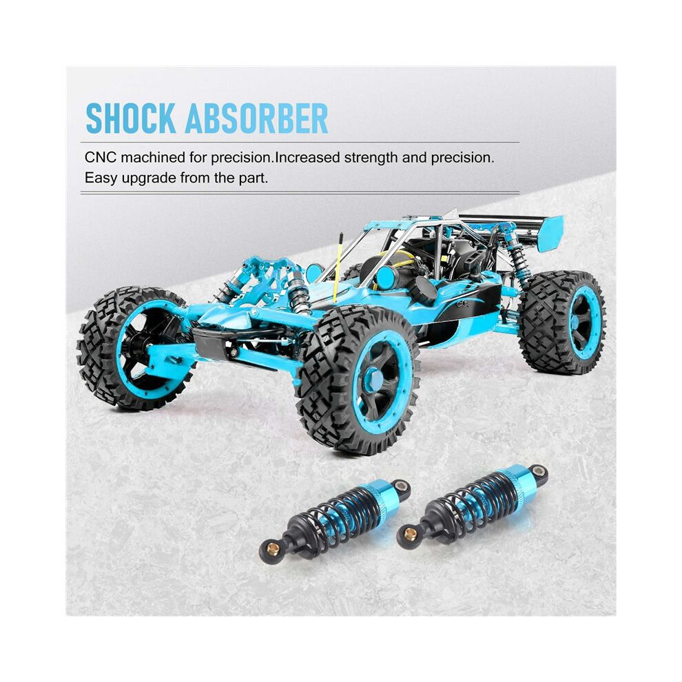 4Pcs Aluminum Alloy Shock Absorbers Damper Set For Tamiya Tt-01 Tt01 Tt-02 Tt02 1/10 Rc Car Upgrade Parts, Blue 4852367036231