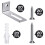 20 Set Whiteboard Installation Hardware Kit Wall Hanging Kit Mounting Brackets for Hanging Whiteboard School Office 2