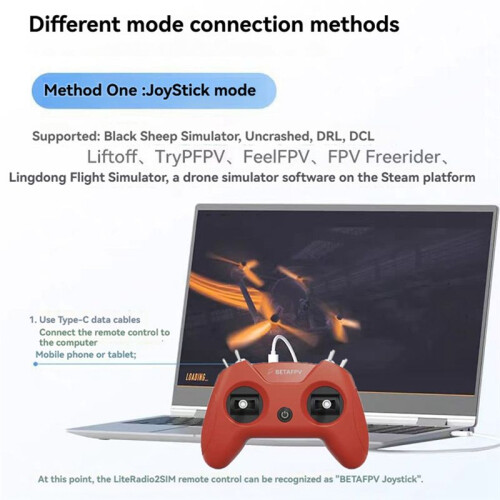 BETAFPV LiteRadio 2 SIM Transmitter 8CH Training Simulator Remote Control Handle for  Phoenix/AeroFly RC8 Simulator Right 2