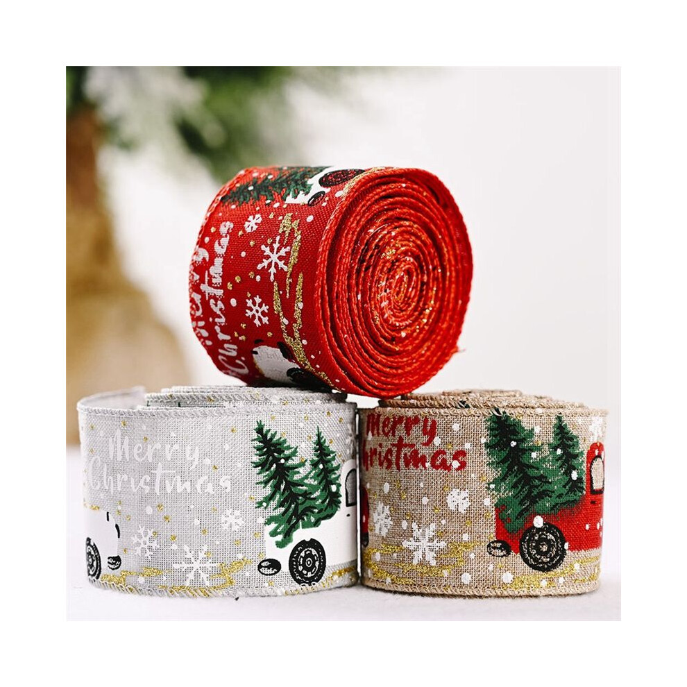 3 Rolls Christmas Ribbons Decorative Ribbons For Diy Craft Bows 5Cmx5m 4852693569939