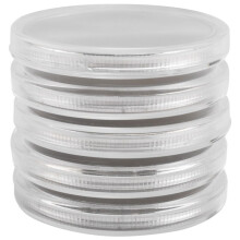 20 Stück unbedruckte Challenge Coins, geprägte Metallrohlinge für Sublimationsdruck, 40 mm lasergravierte runde Etiketten + Acryl-Schutzhülle