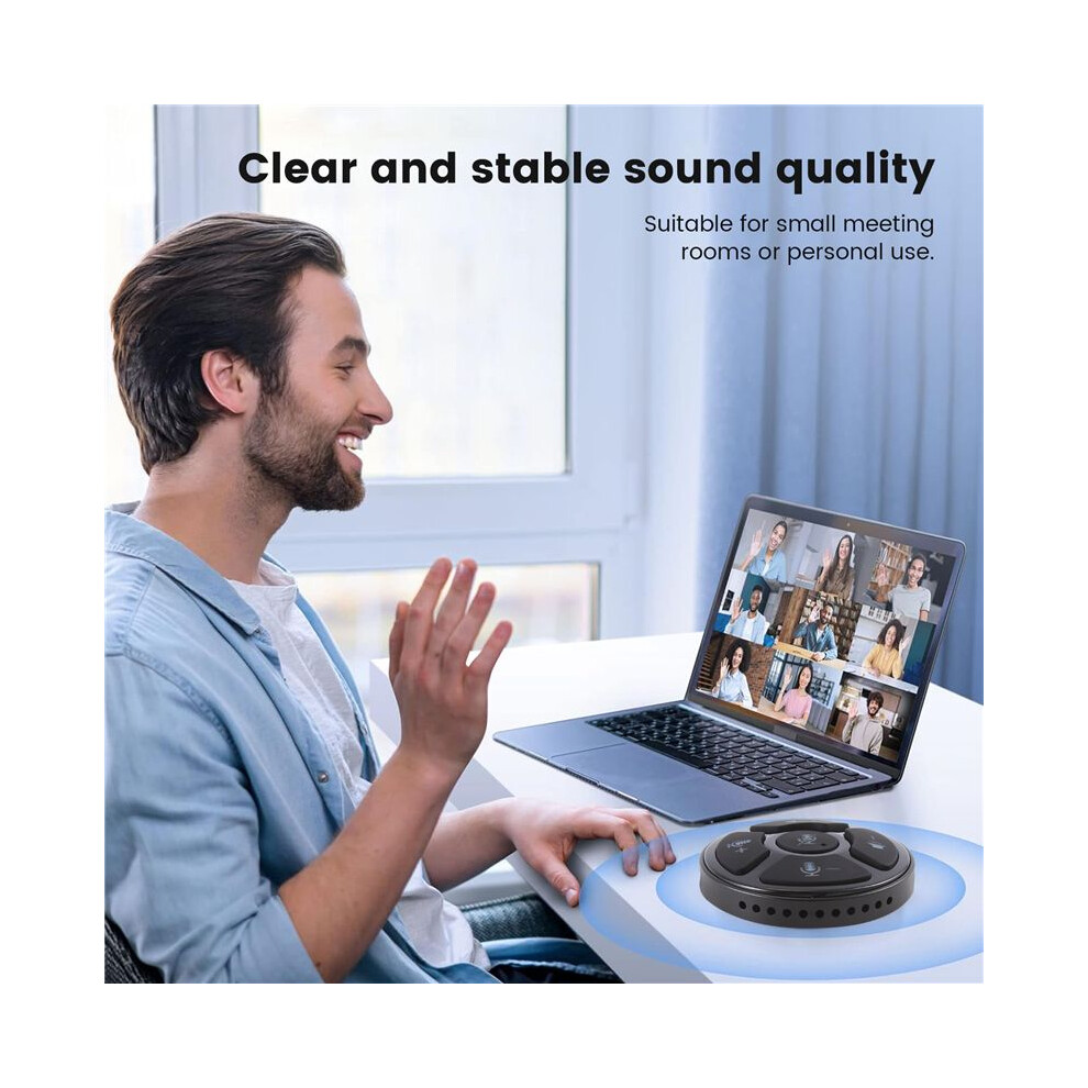 Desktop Usb Conference Microphone Speaker 360 Omnidirectional Pc Computer Condenser Mic Mute Function For Laptop 4852693571307